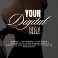Book cover with text 'Your Digital Era' and placeholder for a name on a dark background